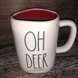 Rae Dunn Oh Deer Plaid Mug New